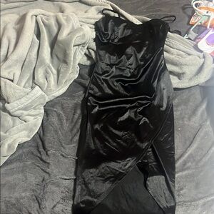 Elegant Black Velvet Dress